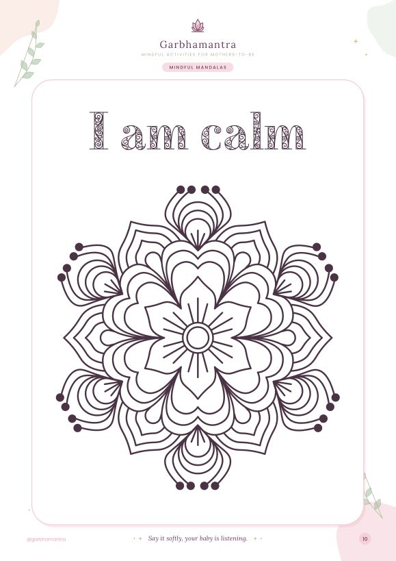 I am calm mandala